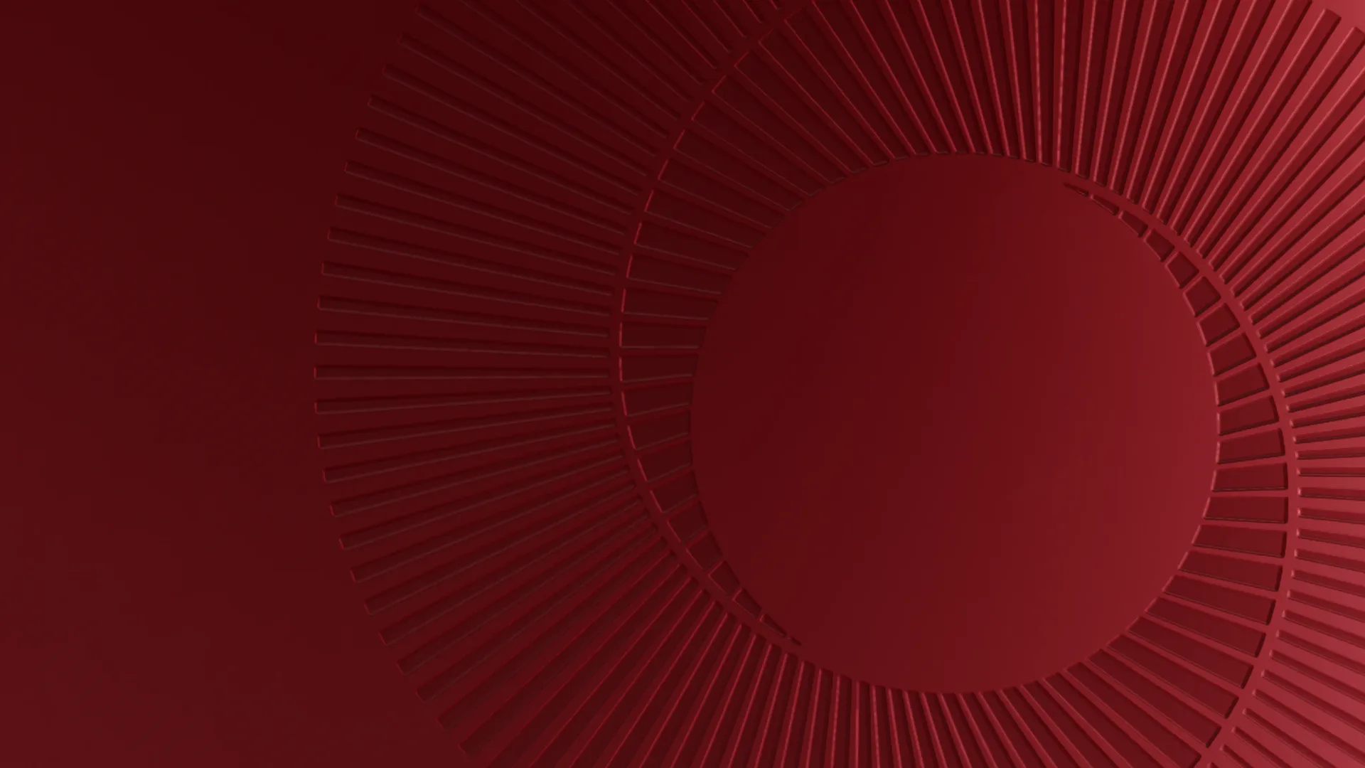 A crimson set carved with the concentric spiral of a goat’s horn